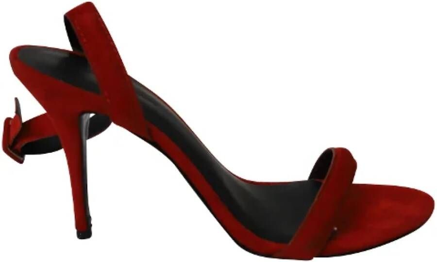 Alexander Wang Pre-owned Suede heels Red Dames