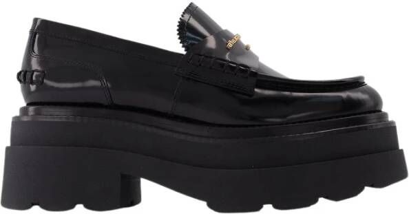 Alexander wang Punk-geïnspireerde Platform Loafers in Zwart Leer Black Dames