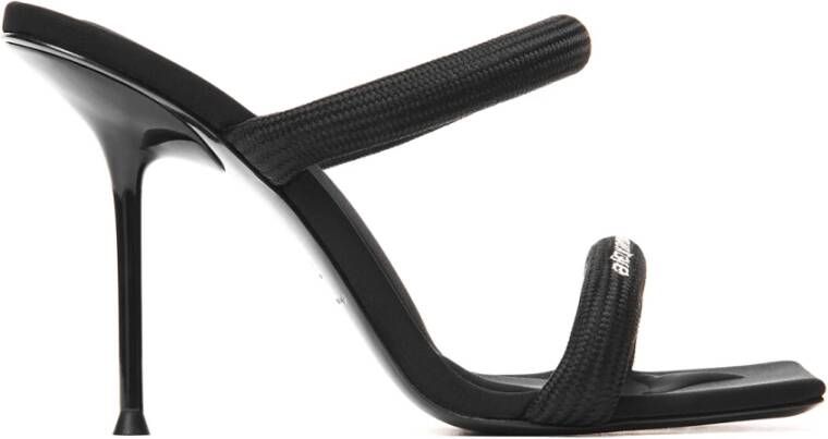 Alexander Wang Zwarte Nylon Instap Sandalen