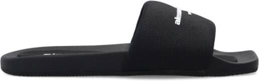 Alexander wang Zwarte Nylon Pool Slides Black Dames