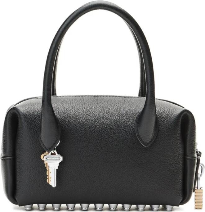 Alexander Wang Studded Zwarte Top-Handle Tas met Hangslot