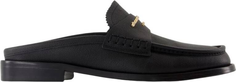 Alexander Wang Zwarte Leren Carter Slides Muiltjes
