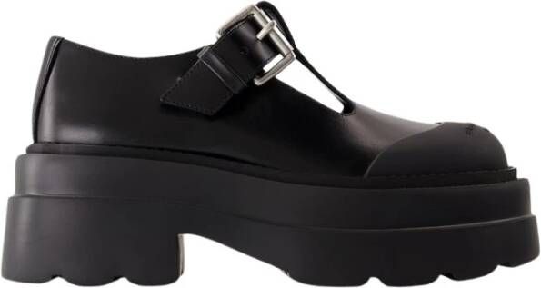 Alexander wang Tova Mary Jane Platform Loafers Leather Black in zwart