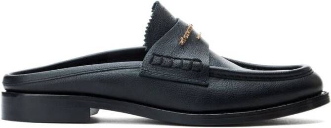 Alexander Wang Zwarte platte schoenen zijde nylon