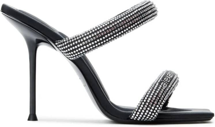 Alexander Wang Zwarte Zijde & Nylon Sandalen