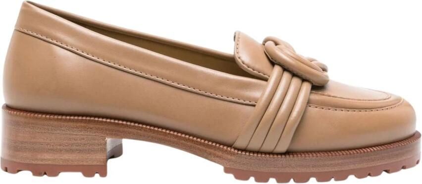 Alexandre Bir Leren loafers met knoopdetail