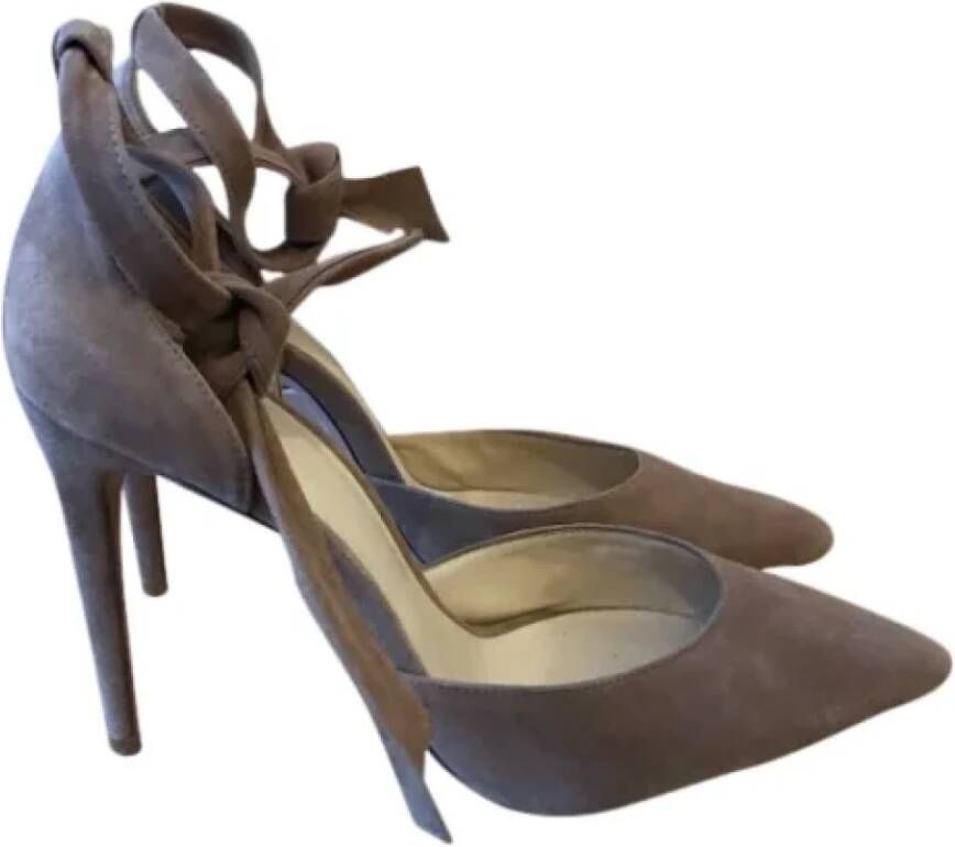 Alexandre Birman Pre-owned Suede heels Beige Dames