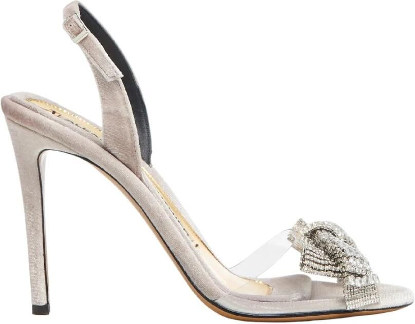 Alexandre Vauthier Zilveren Kristal Strik Hoge Hakken Gray Dames