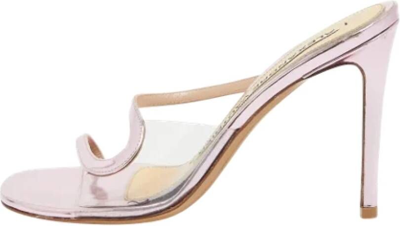 Alexandre Vauthier Pre-owned Leather sandals Gray Dames