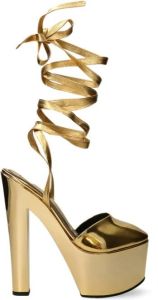 Alexandre Vauthier Sandalen Geel Dames