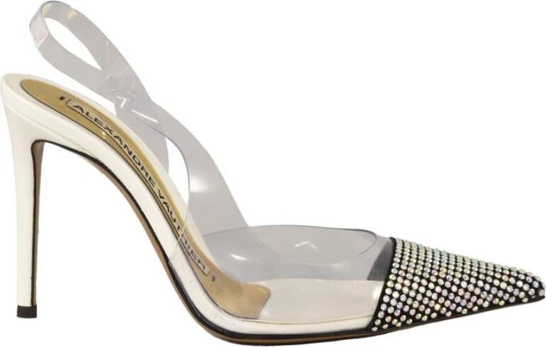 Alexandre Vauthier Kristalversierde Stilettohakken Gray Dames