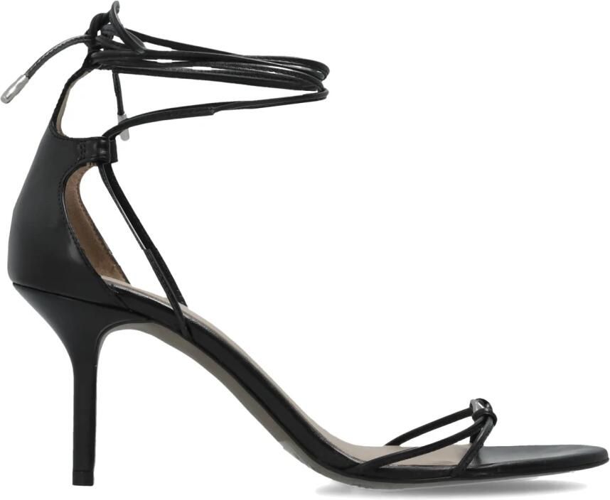 AllSaints Ali Leather Lace Siletto Sandalen