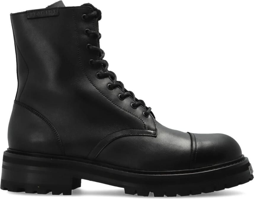AllSaints Hank Leren Enkellaarzen
