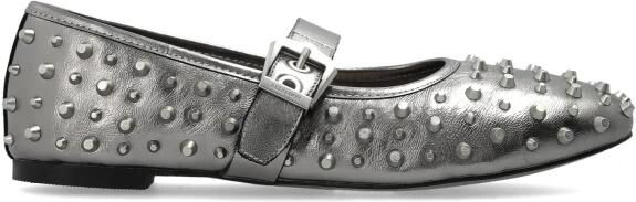 AllSaints Holly Leather Stud Ballerina