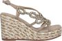 Alma en Pena Gevlochten sleehak sandaal met strass Brown Dames - Thumbnail 5