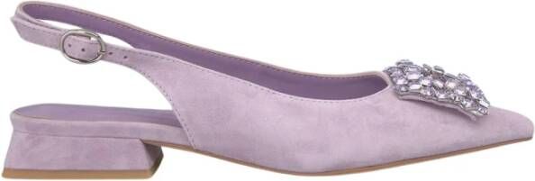 Alma en Pena Broche Platte Schoen Purple Dames