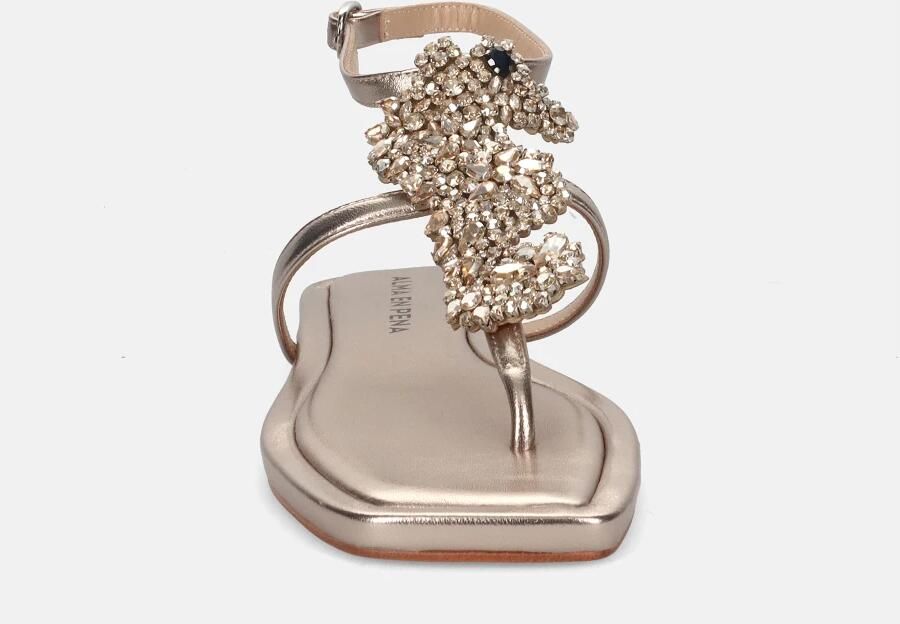 Alma EN Pena Bruine Sandalen met Strassband