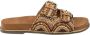 Alma en Pena Rhinestone Platte Sandaal Brown Dames - Thumbnail 1