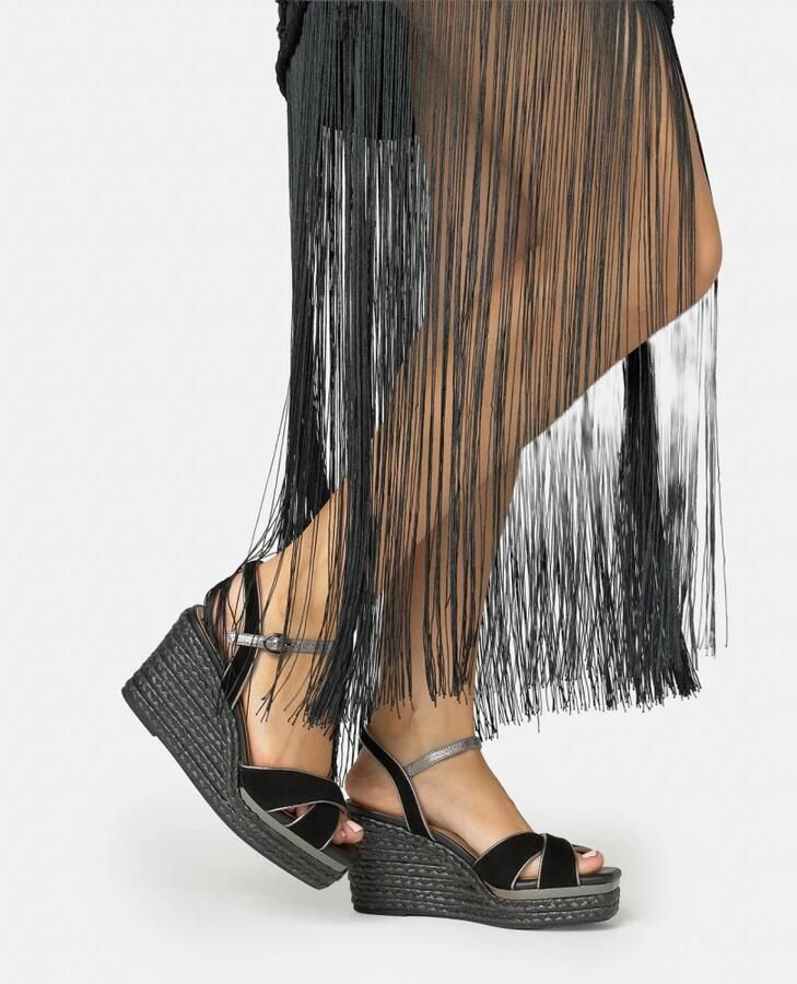 Alma EN Pena Double Cross Strap Esparto Sandal - Foto 2