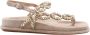 Alma en Pena Glinsterende platte damessandaal Beige Dames - Thumbnail 50