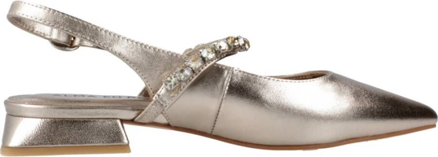 Alma en Pena Platte slingback schoen met kristallen Yellow Dames