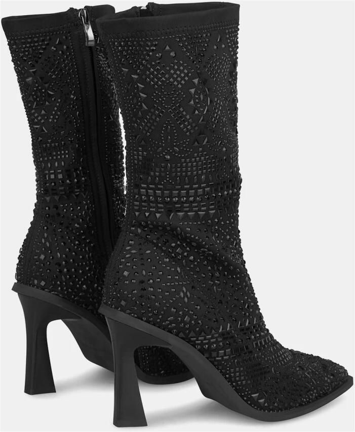 Alma en Pena Laarzen met puntige neus en stilettohak Black Dames