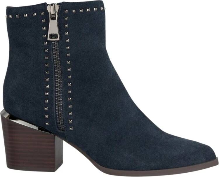 Alma en Pena Enkellaarsjes met ritssluiting aan de hiel Blue Dames