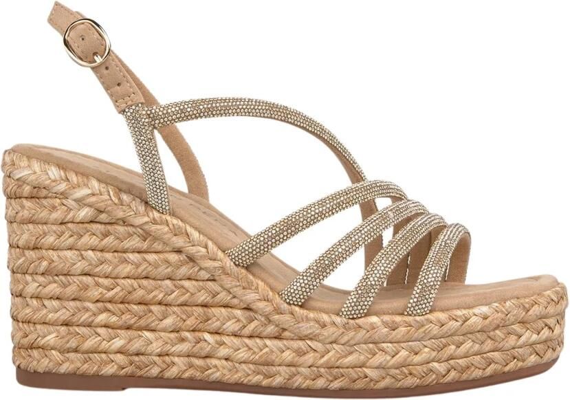 Alma EN Pena Esparto Platform Sandal With Four Tubular Straps