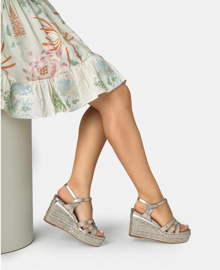 Alma EN Pena Esparto Sleehak Sandalen Met Meerdere Bandjes - Foto 2