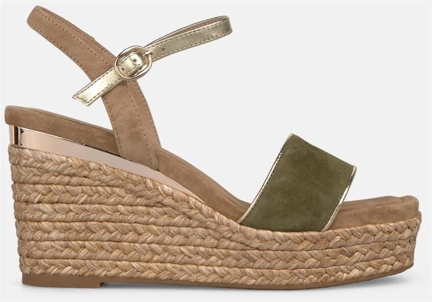 Alma EN Pena Esparto Wedge Sandaal met Enkele Band