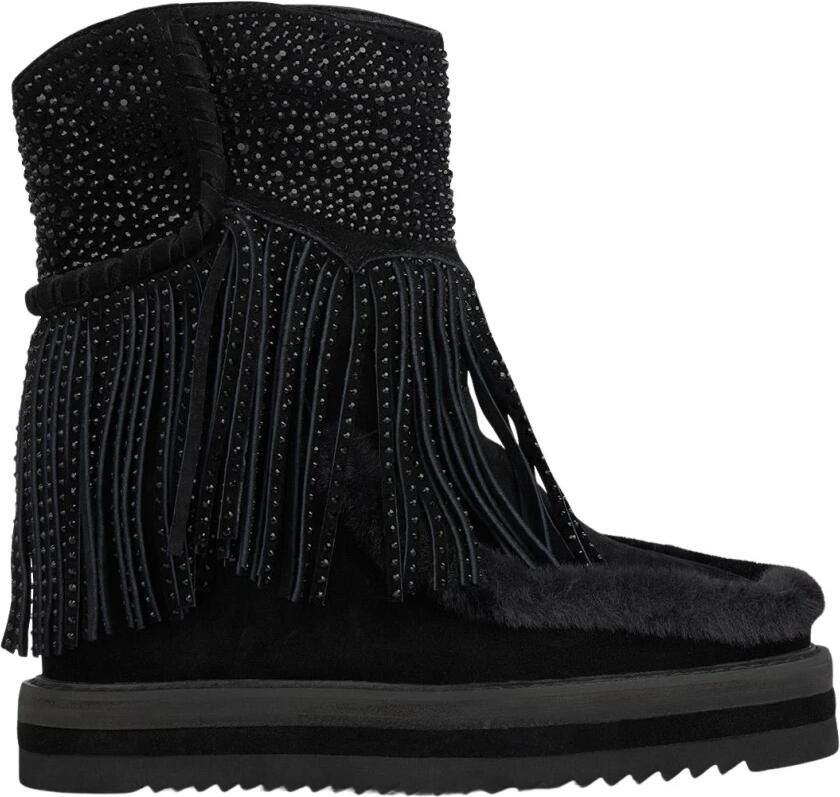 Alma EN Pena Fur Fringed Bootie