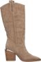 Alma en Pena Geborduurde hakken cowboy laars Beige Dames - Thumbnail 1