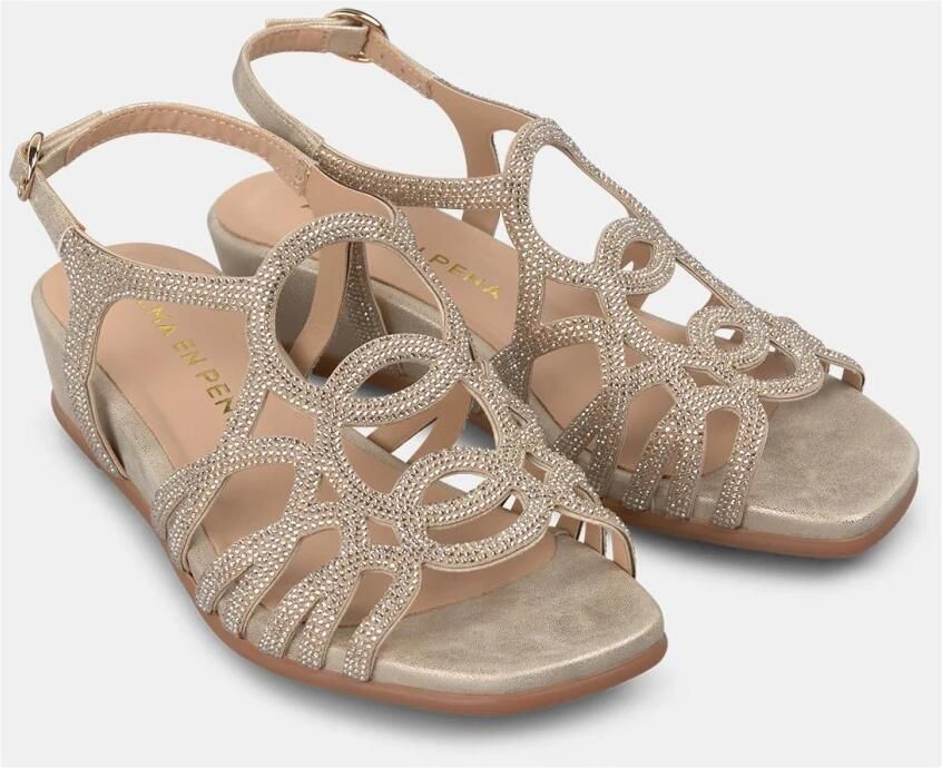 Alma EN Pena Geborduurde middelhoge sleehak sandaal