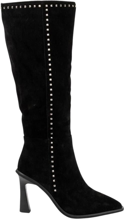 Alma en Pena Leren Hoge Laarzenjes met Studs Black Dames - Foto 2
