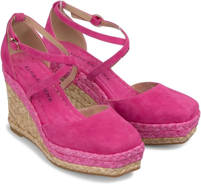 Alma EN Pena Gevlochten leren sleehakken