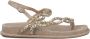 Alma en Pena Glinsterende platte damessandaal Beige Dames - Thumbnail 2