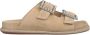 Alma en Pena Glinsterende Platte Sandaal Beige Dames - Thumbnail 1