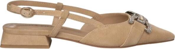 Alma en Pena Glitter Platte Schoenen Beige Dames