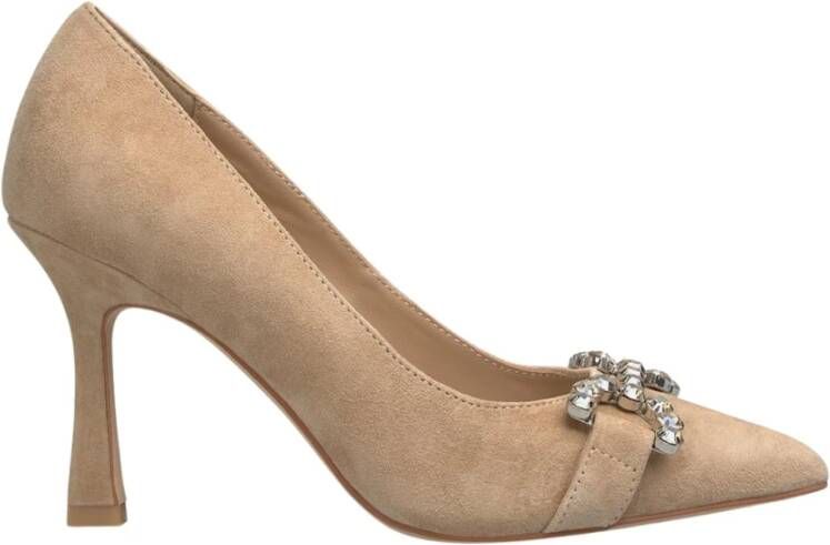 Alma en Pena Hak schoen neus detail Brown Dames