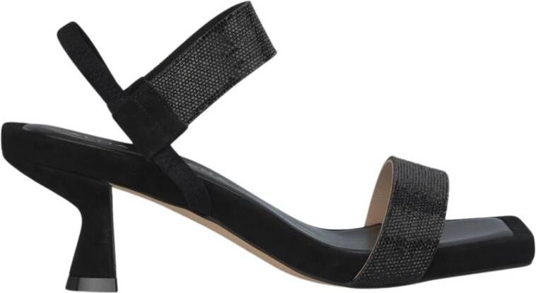 Alma en Pena Kristal kitten hak sandaal Black Dames