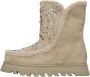 Alma en Pena Studded fur enkellaarsjes Beige Dames - Thumbnail 4