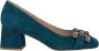 Alma en Pena Leren pumps met versierde vierkante neus Blue Dames - Thumbnail 1