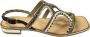 Alma en Pena Leren sandalen met koraalkralen Yellow Dames - Thumbnail 1