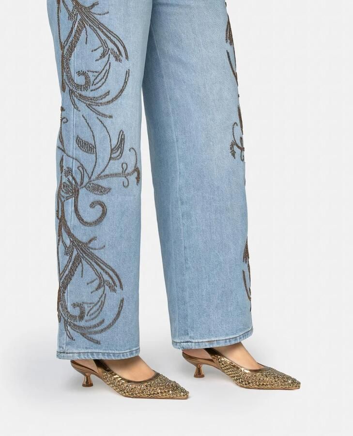 Alma EN Pena Metallic Effect Mesh Slingback Schoen - Foto 2