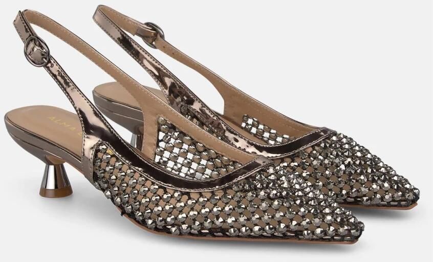 Alma EN Pena Metallic Effect Mesh Slingback Shoe - Foto 4