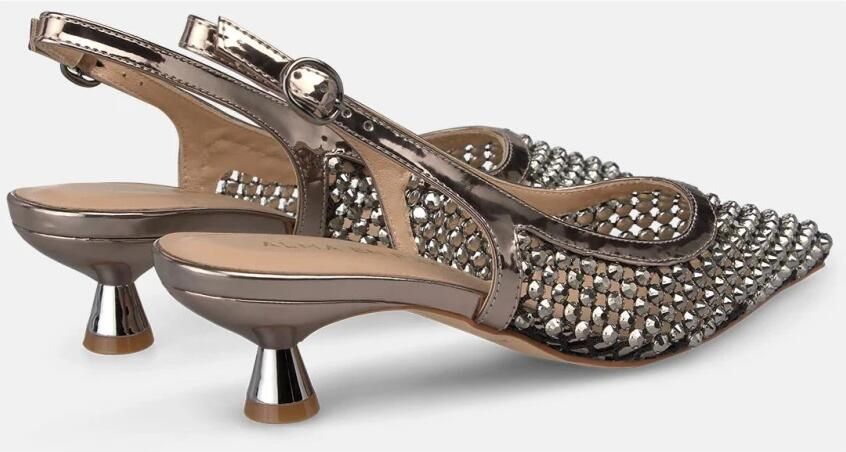 Alma EN Pena Metallic Effect Mesh Slingback Shoe - Foto 5