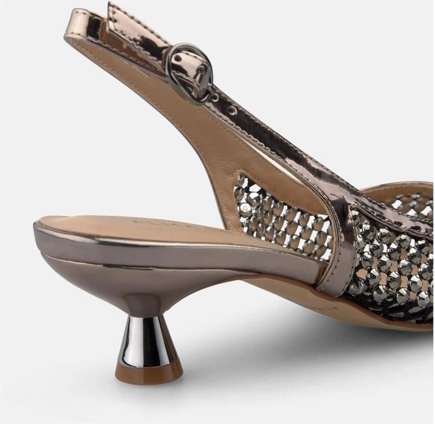 Alma EN Pena Metallic Effect Mesh Slingback Shoe - Foto 2
