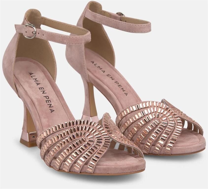 ALMA EN PENA Metallic Mesh Heel Sandal - Foto 2