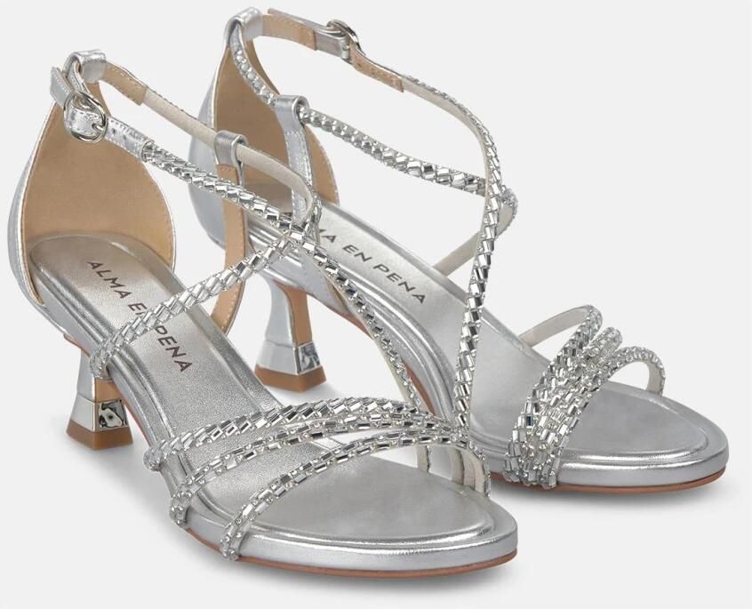 ALMA EN PENA Metallic Transfer Strap Heel Sandal - Foto 2