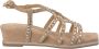 Alma en Pena Glinsterende platte damessandaal Beige Dames - Thumbnail 2